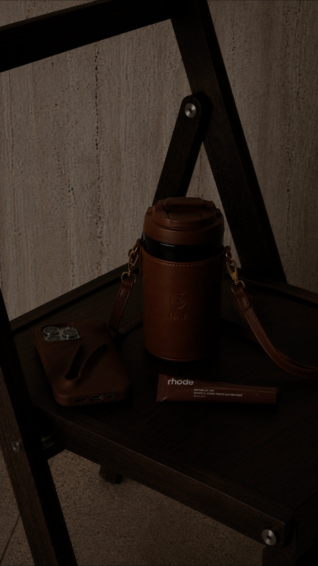 QAF Crossbody Tumbler Sleeve – Brown |PRE-ORDER